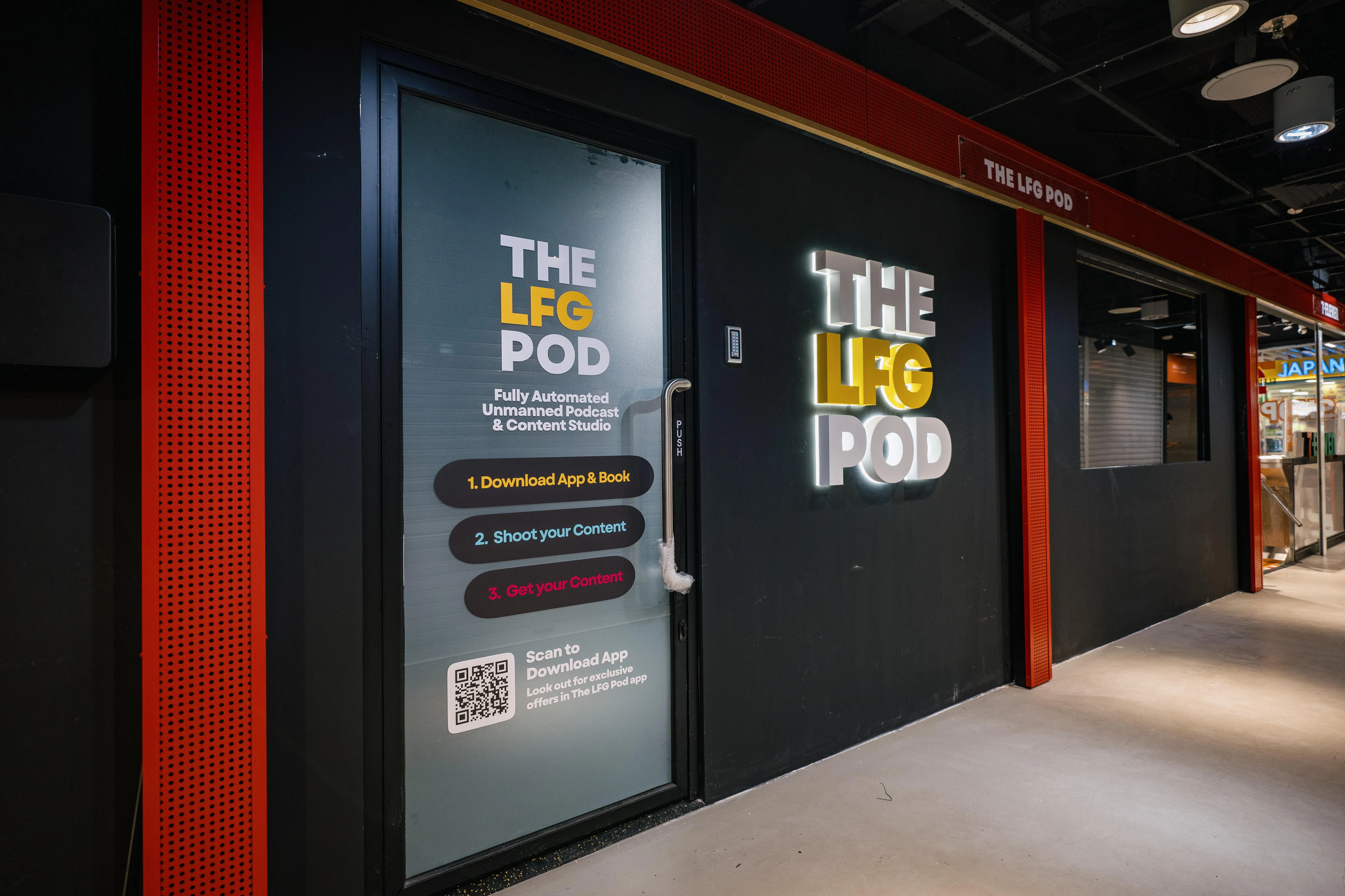 LFG Pod位于滨海中心地铁站内，每30分钟收费$39。（受访者提供）