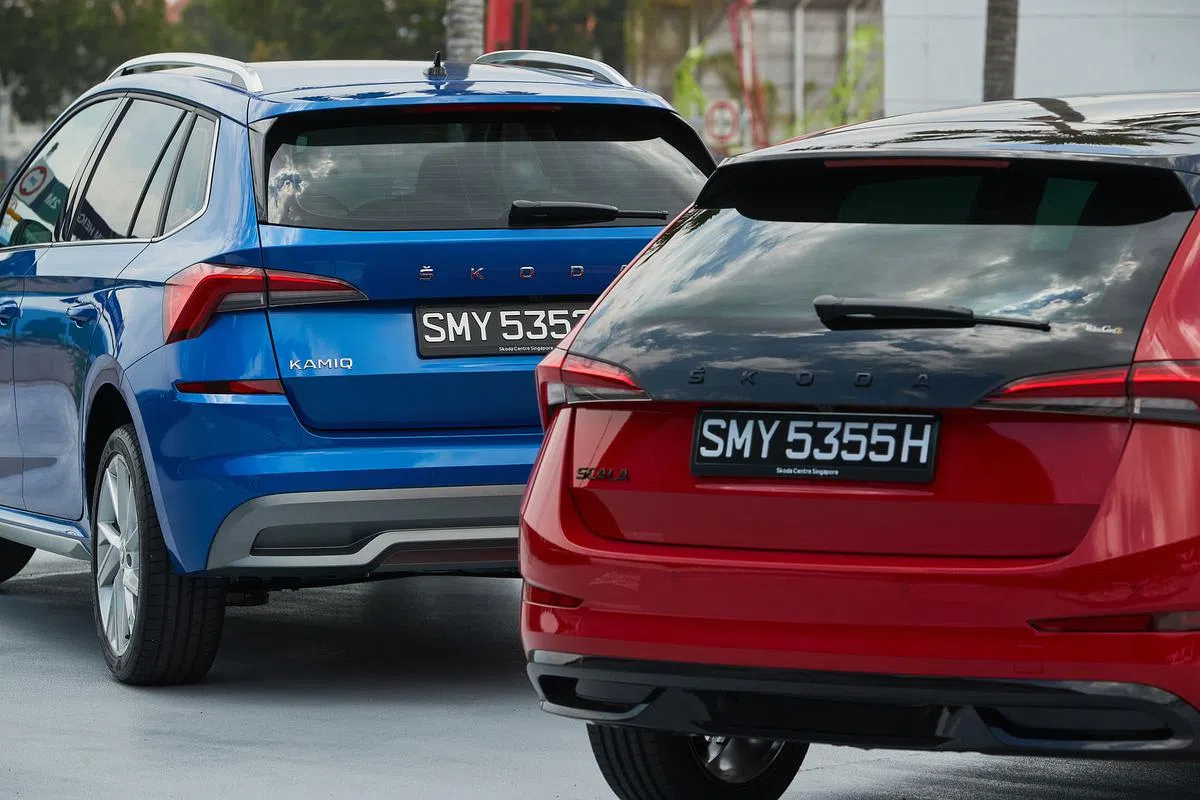 斯柯达的Kamiq（左）和Scala在本地同时登场。