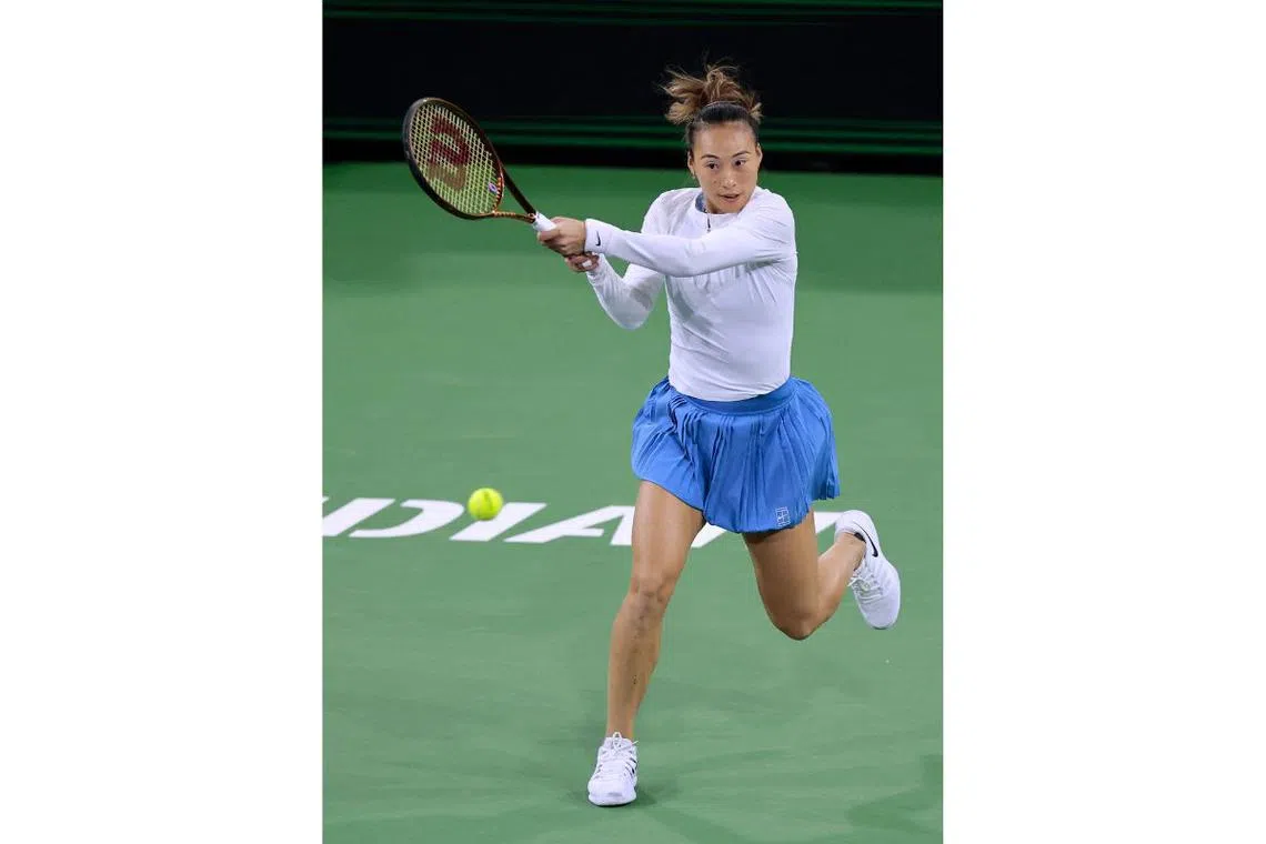 Zheng Qinwenyi Advances to Top 16 at Indian Wells Tennis Championship