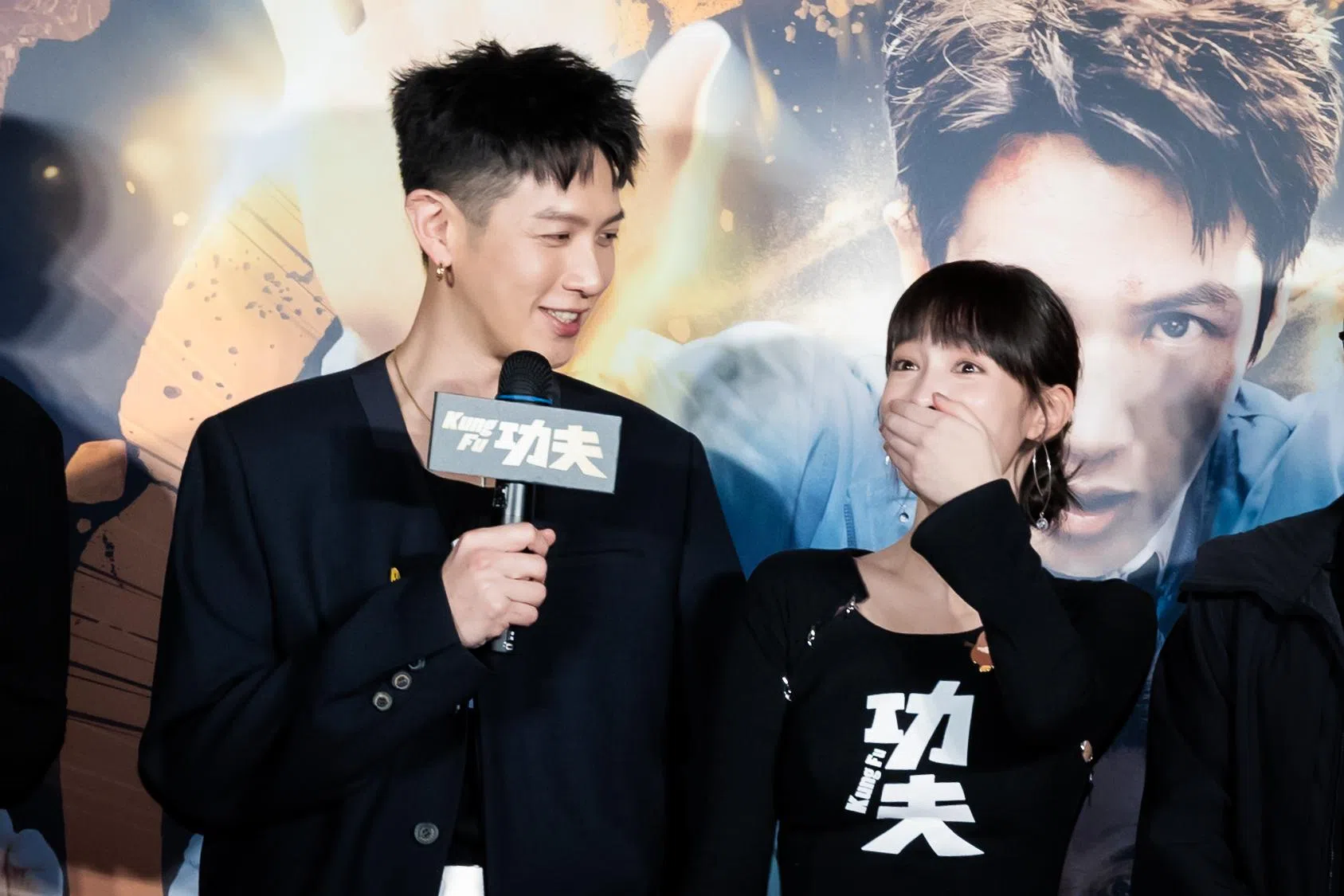 《功夫》中的感情线由柯震东（左）和王净（右）担当。（Clover Films提供）