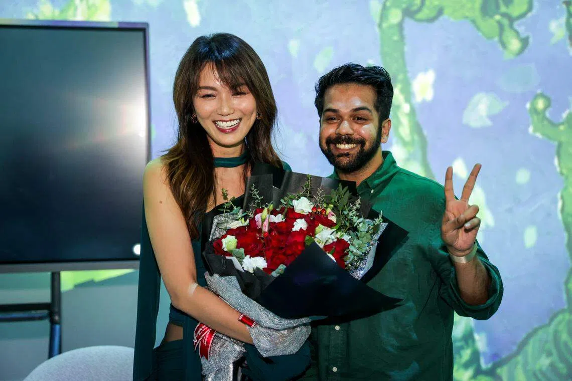 曾跟白薇秀合作《谁是带货王》的Das DD也到场参加庆祝会。（叶振忠摄）