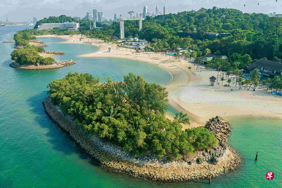 从海滩到绿意盎然的山坡，圣淘沙兼具海岸风光与自然空间，让访客在岛上放松身心，而圣淘沙发展总体规划将进一步丰富这些体验。 （圣淘沙发展局提供）