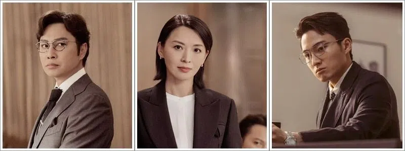 《正义女神》的主要演员包括谭耀文（左起）、陈炜和周嘉洛。（取自剧集微博）