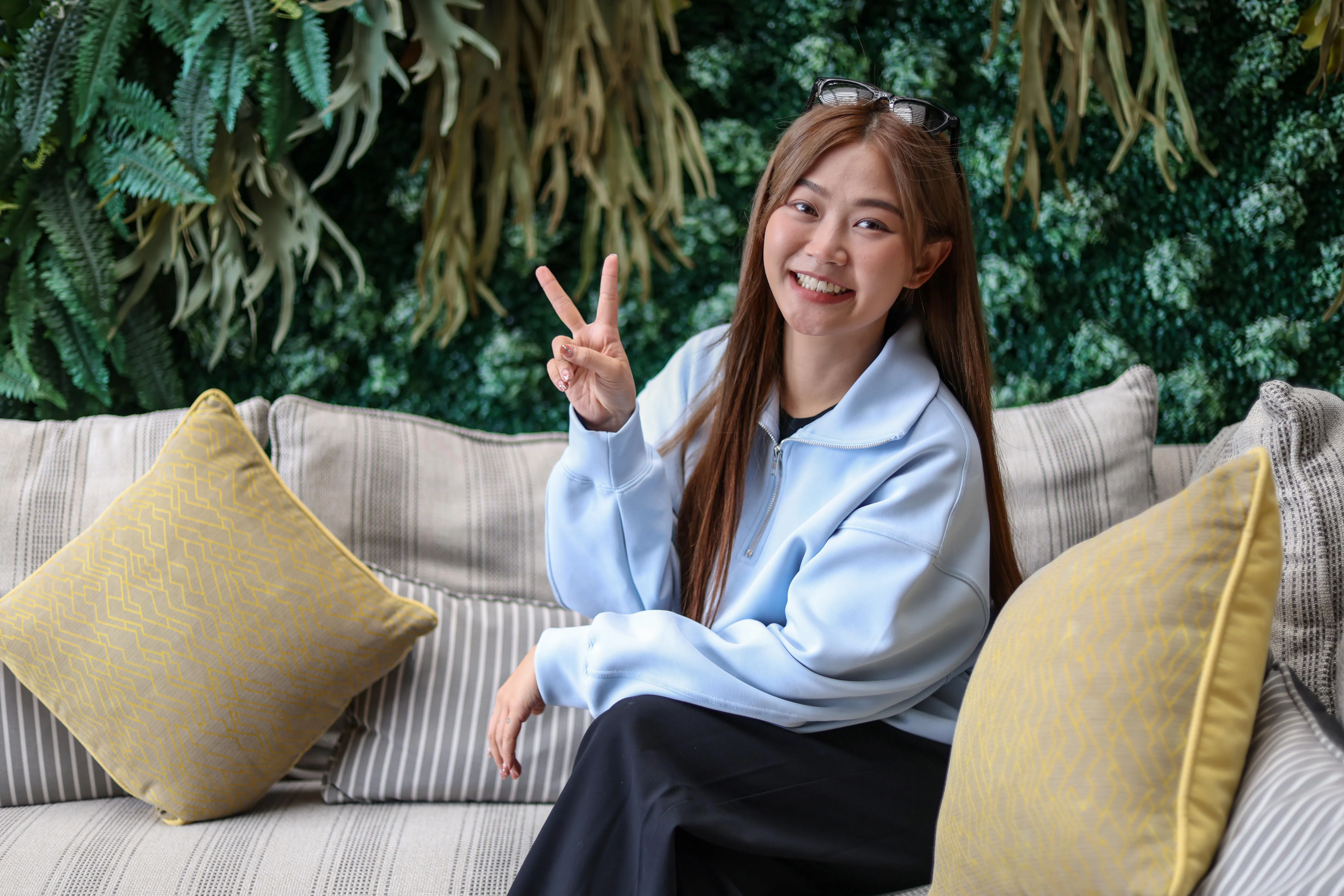 入行六年，大颖直言自己变得更自信、更有底气。（白艳琳摄）