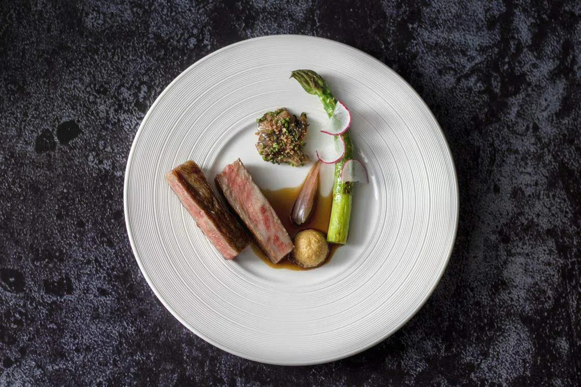 宫崎A4肉眼牛排肉质细嫩多汁。（餐馆提供）