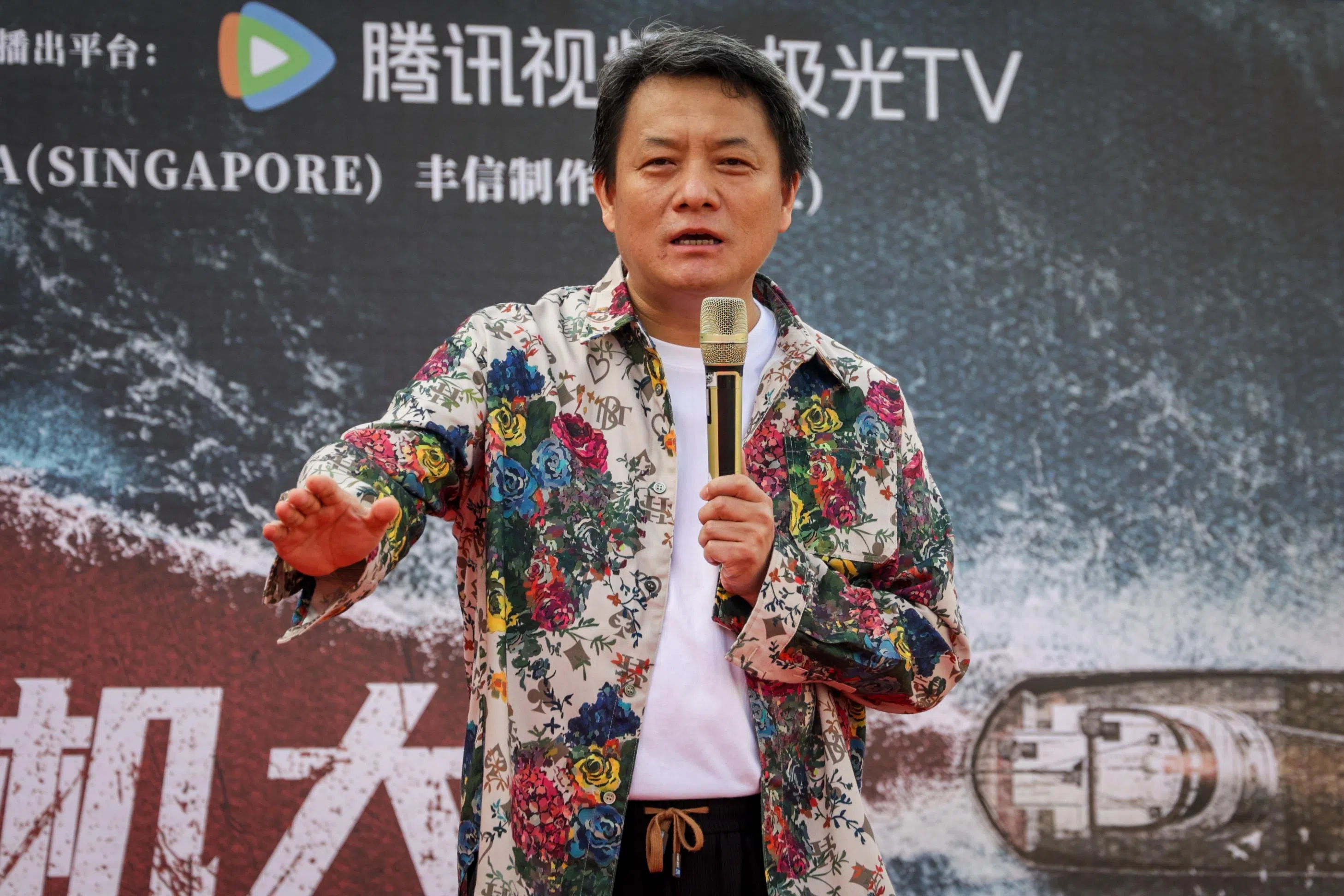 郭靖宇说，无论是十多年前的抗战剧《打狗棍》或是《狮城山海》，奋斗是他创作里永恒的主题。（档案照）