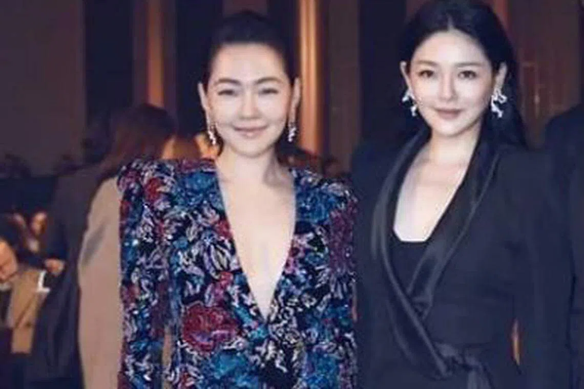 大S（右）与小S被爆出吸毒。（取自互联网）