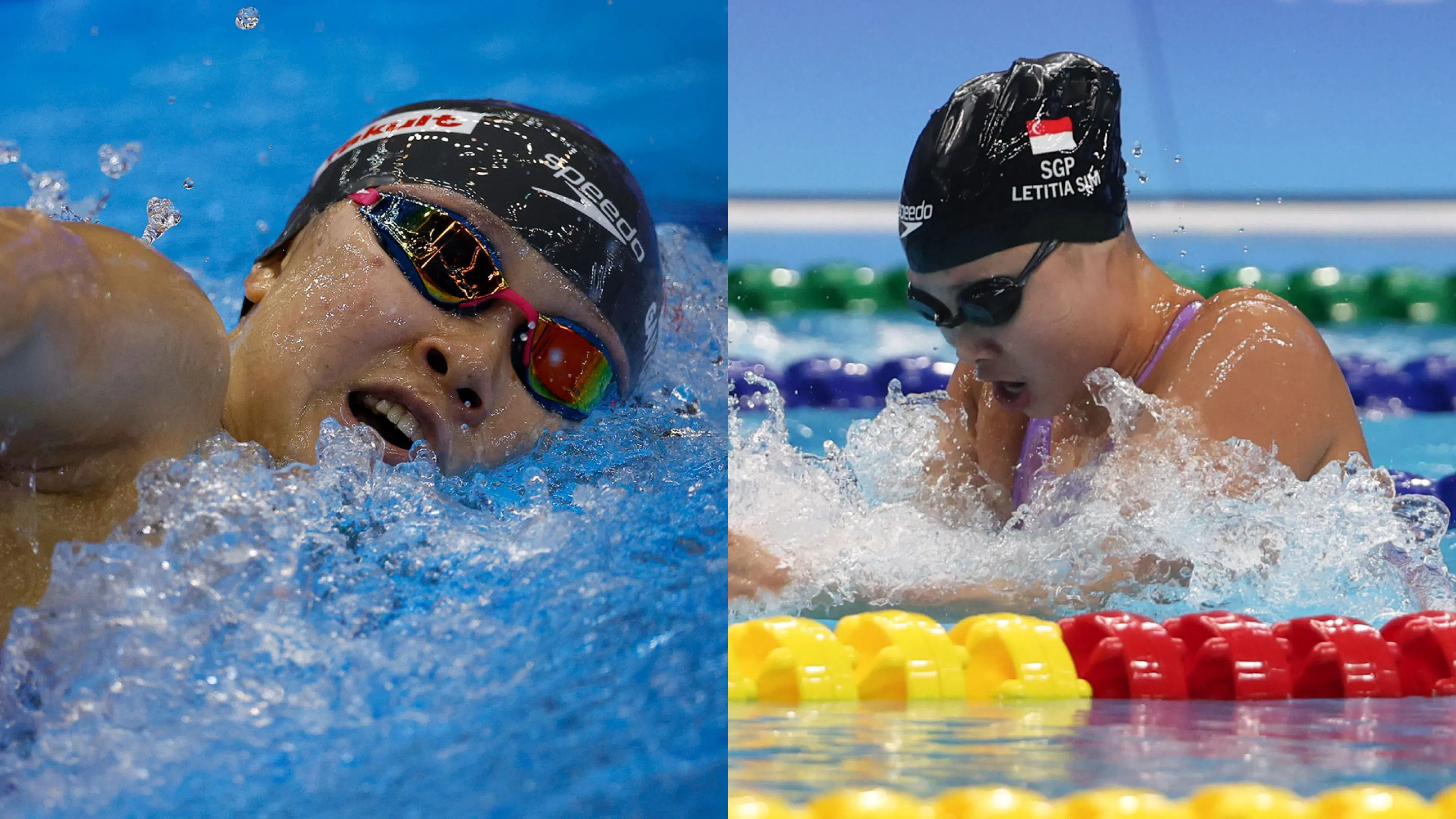 女泳将沈恩夷（右）和颜欣慧都会在巴黎奥运会参加两项个人赛和一项接力赛。（档案照片）