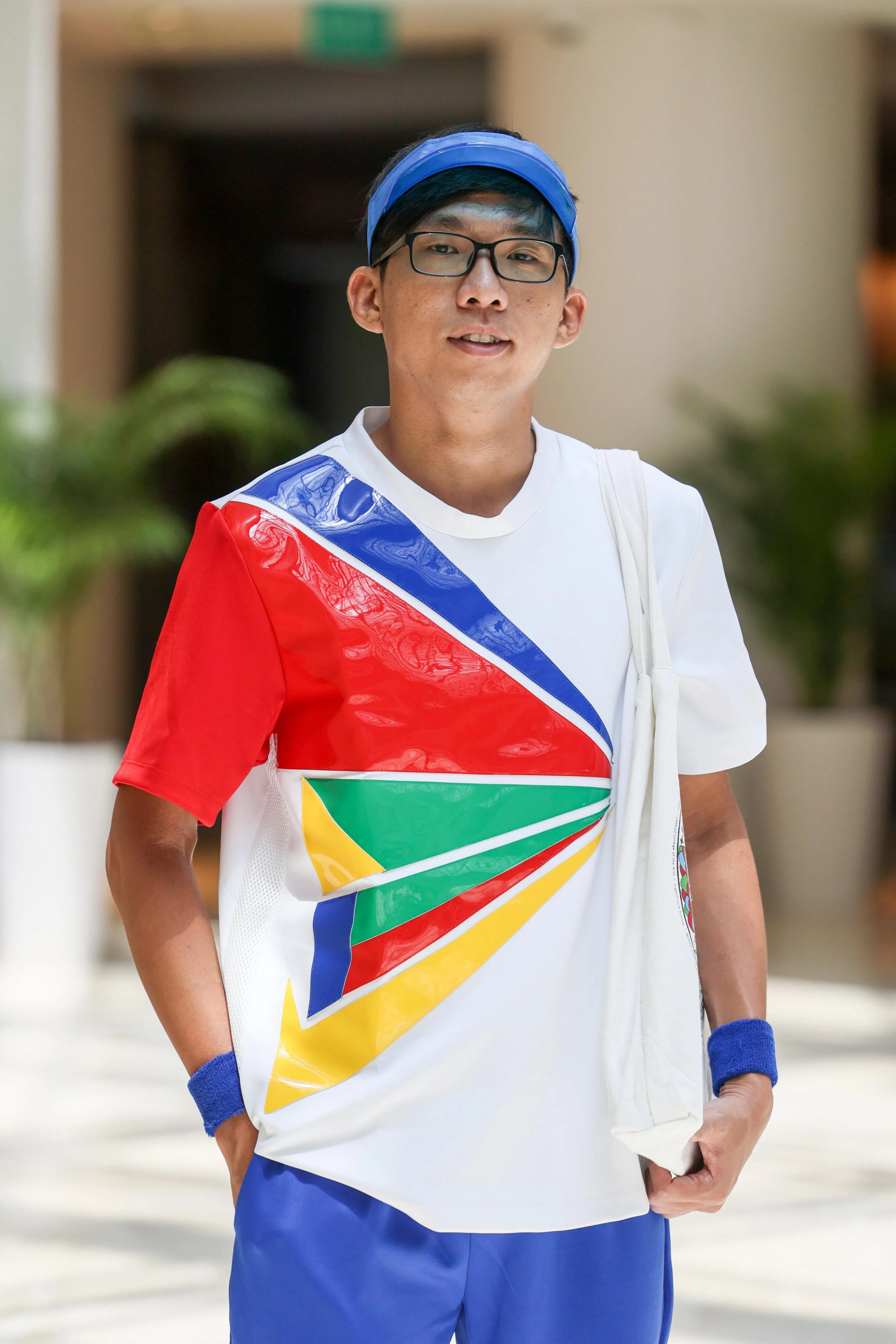 郭维邦过去10年里，有八次担任国庆庆典热场人员。（卓祾祎摄）