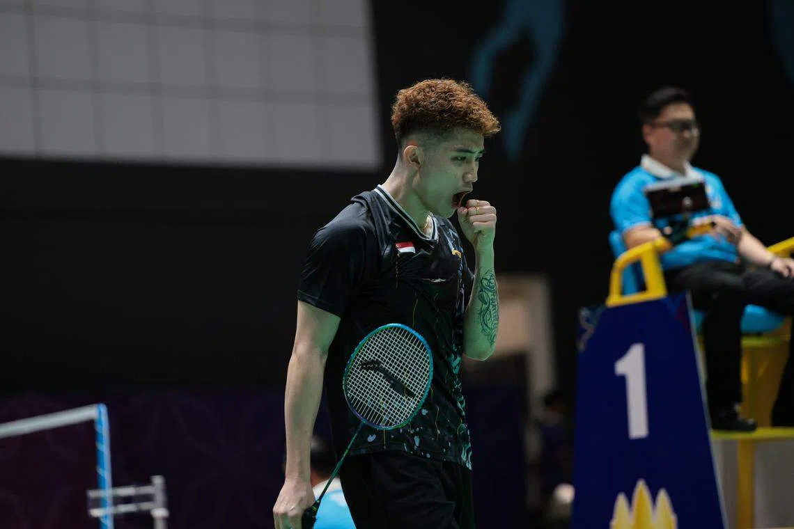 我国次号男单郑加恒逆转印尼强敌，将大比分改写至1比2。（李冠卫摄）