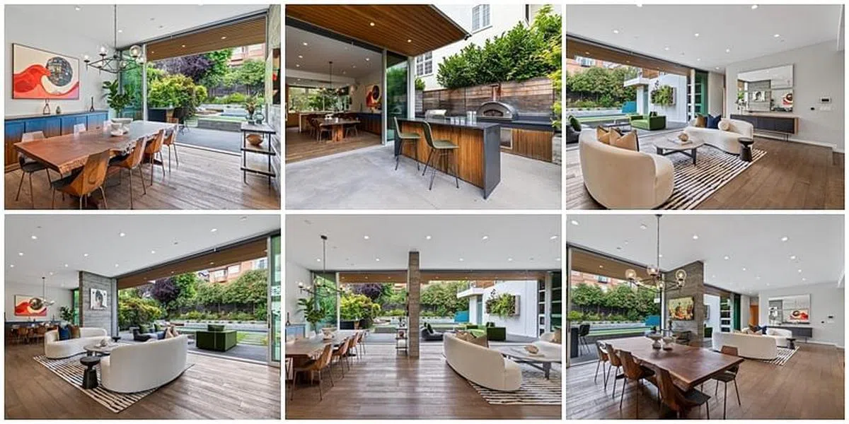 豪宅里庭院和客厅、饭厅相通，宽敞无比。（互联网）