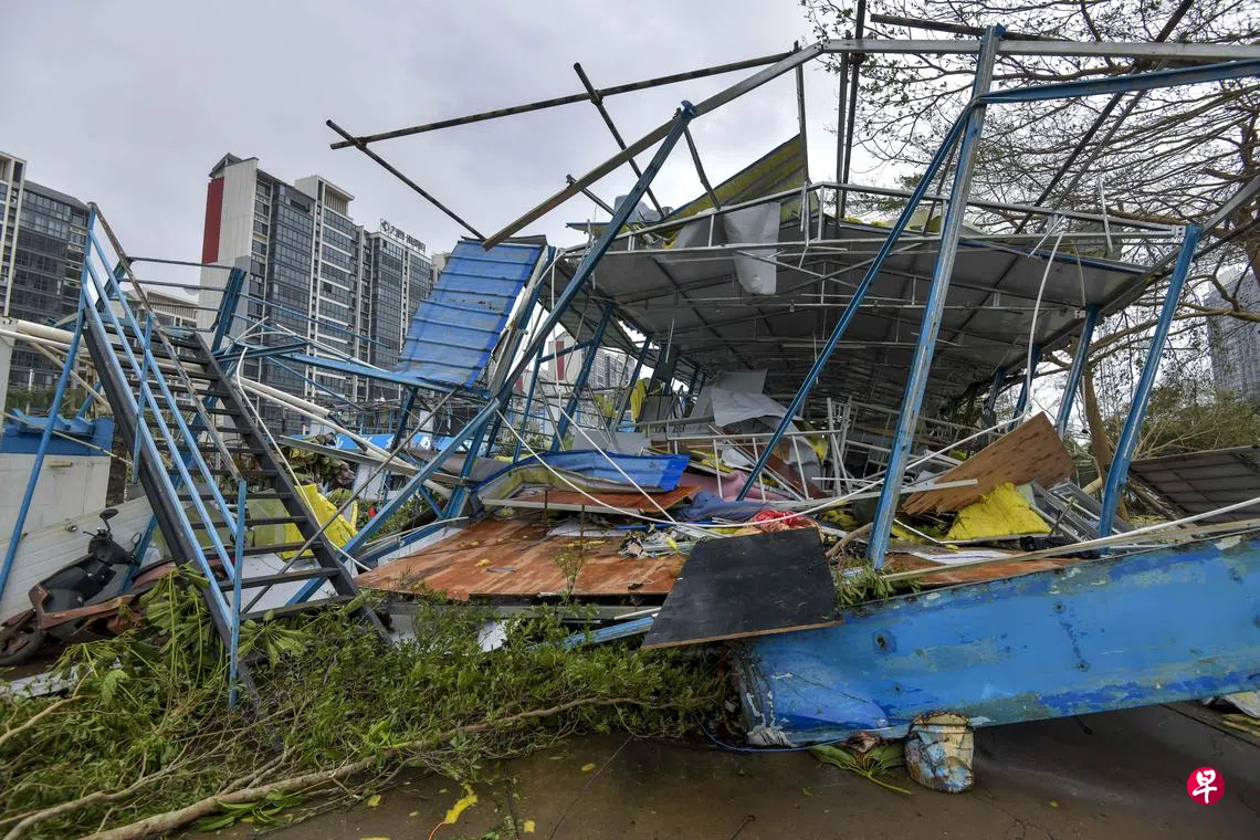 超强台风“摩羯”致海南多台风机倒塌单台造价逾千万元人民币| 联合早报
