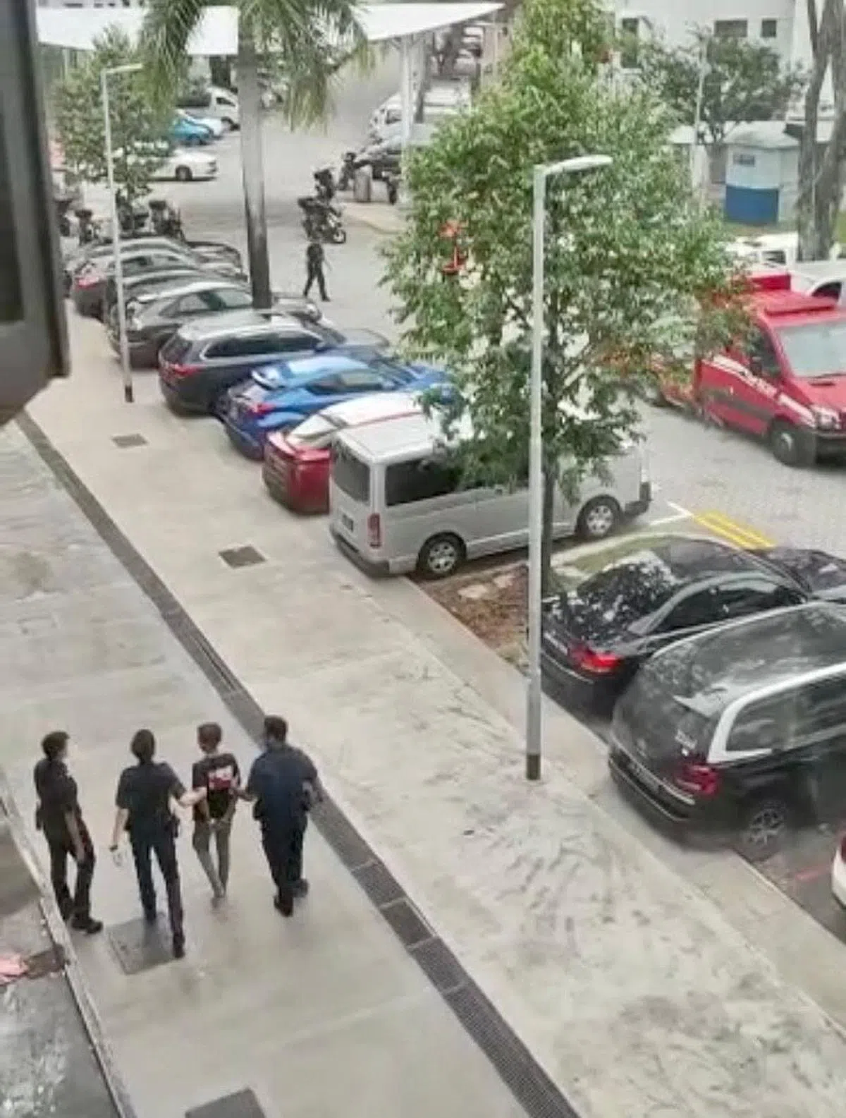 少年最终被警方逮捕。（受访者提供）