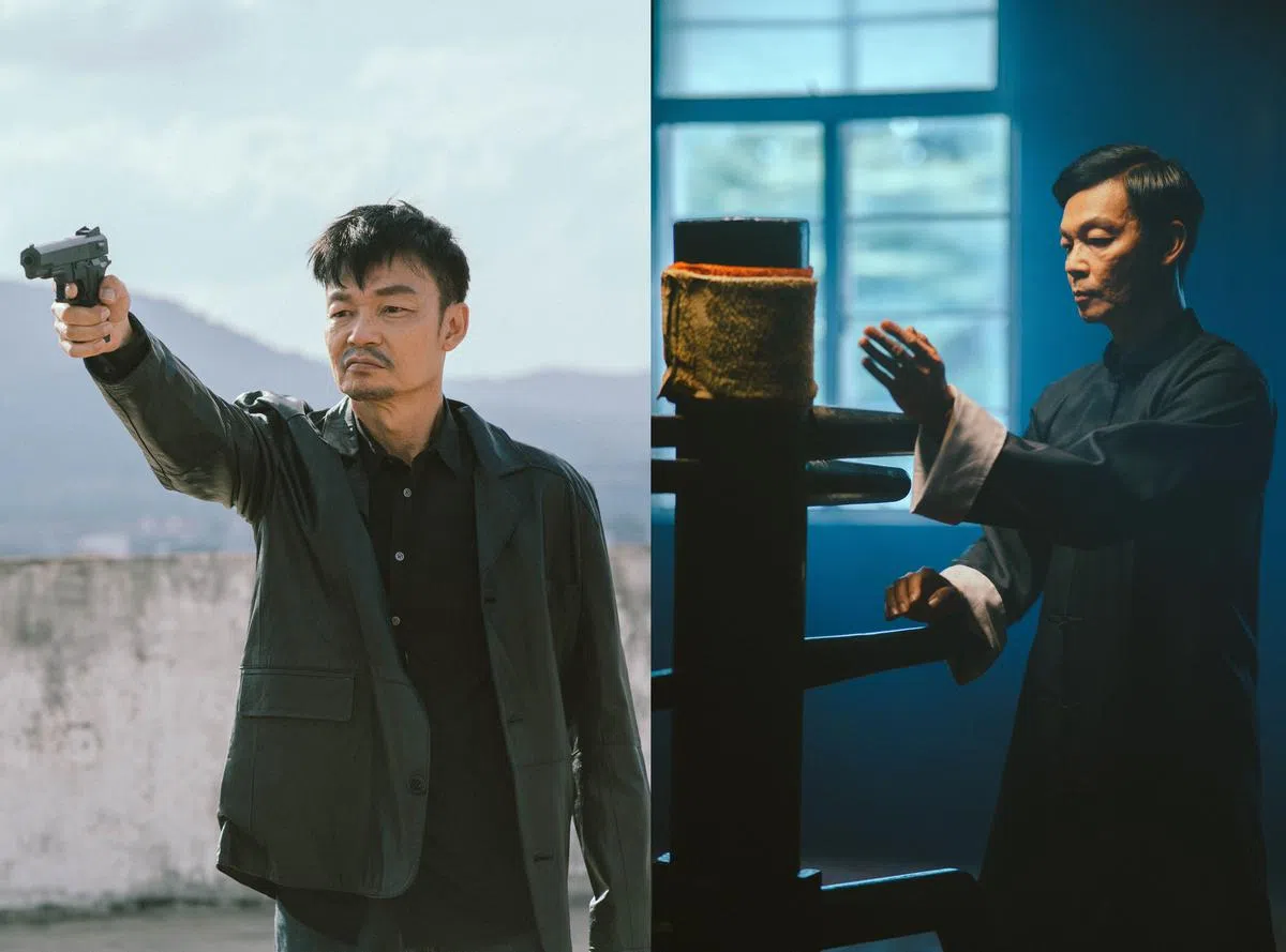 李国煌在《发财联盟》里搬演的经典电影片段包括《无间道》及《叶问》。（嘉华院线）