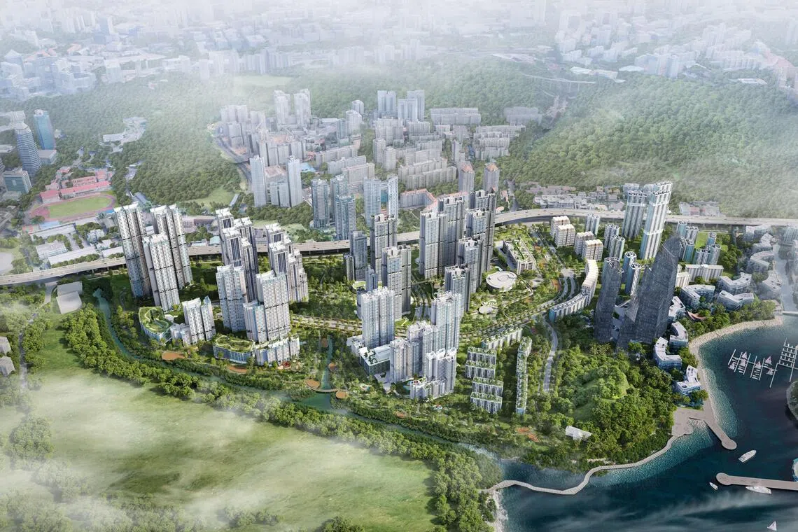 Berlayar Residences是新柏拉雅住宅区的项目之一。整个住宅区占地约48公顷，位于吉宝俱乐部的原址。建成后，住宅区将提供约7000个组屋单位和3000个私人住宅，总计约1万个单位。（建屋局构想图）