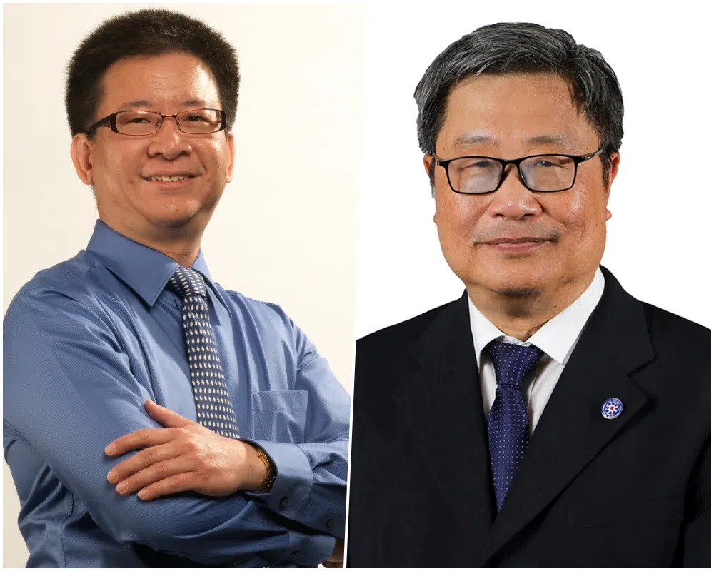 新加坡电影协会主席陈继贤（左图）在一次活动中结识潮州总会会长吴乔青博士（右图），促成第一届潮州电影节。（新加坡电影协会提供、档案照）