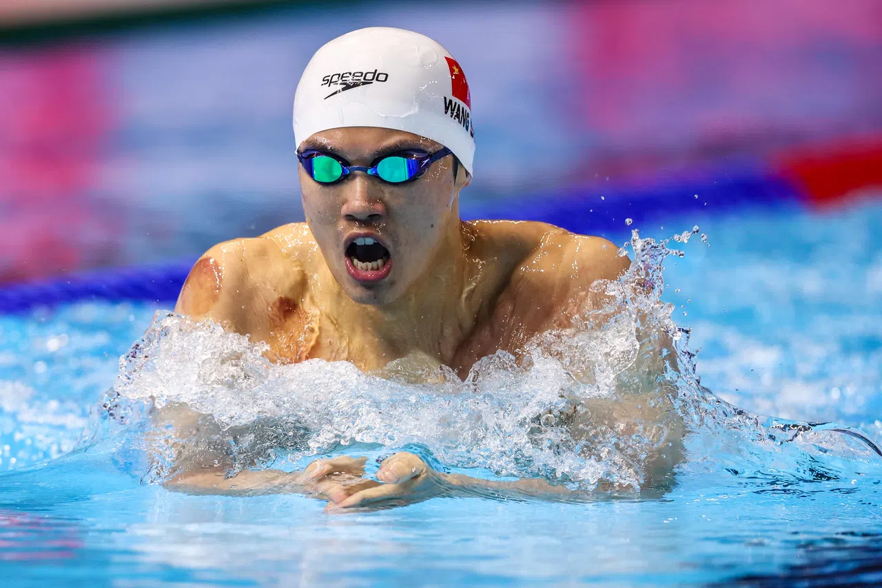 八战世锦赛的中国泳手汪顺对自己目前为止的表现感到满意。接下来，他也会参加400米混合泳比赛和接力赛。（白艳琳摄）