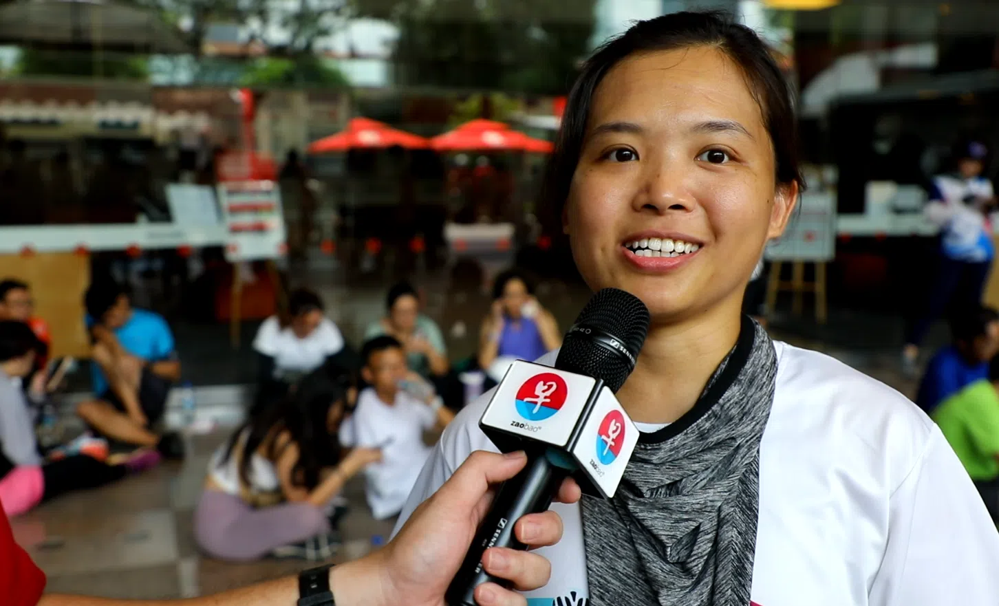 参加早报骑行的人事部人员李婉苹。