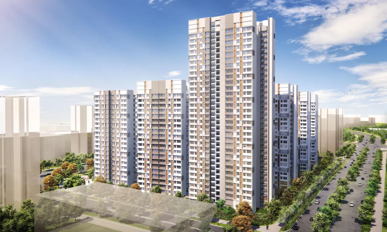 宏茂桥预购组屋项目Central Weave在2022年8月推出时，因位置优越和设施便利，五房式和三代同堂单位，不含津贴售价介于71万3000元至87万7000元，引发有关预购组屋日后会否破百万的揣测。这项目的申购者远超单位供应量。超过6500户家庭申购372个这类单位，每个单位有17户申请。（建屋局构想图）