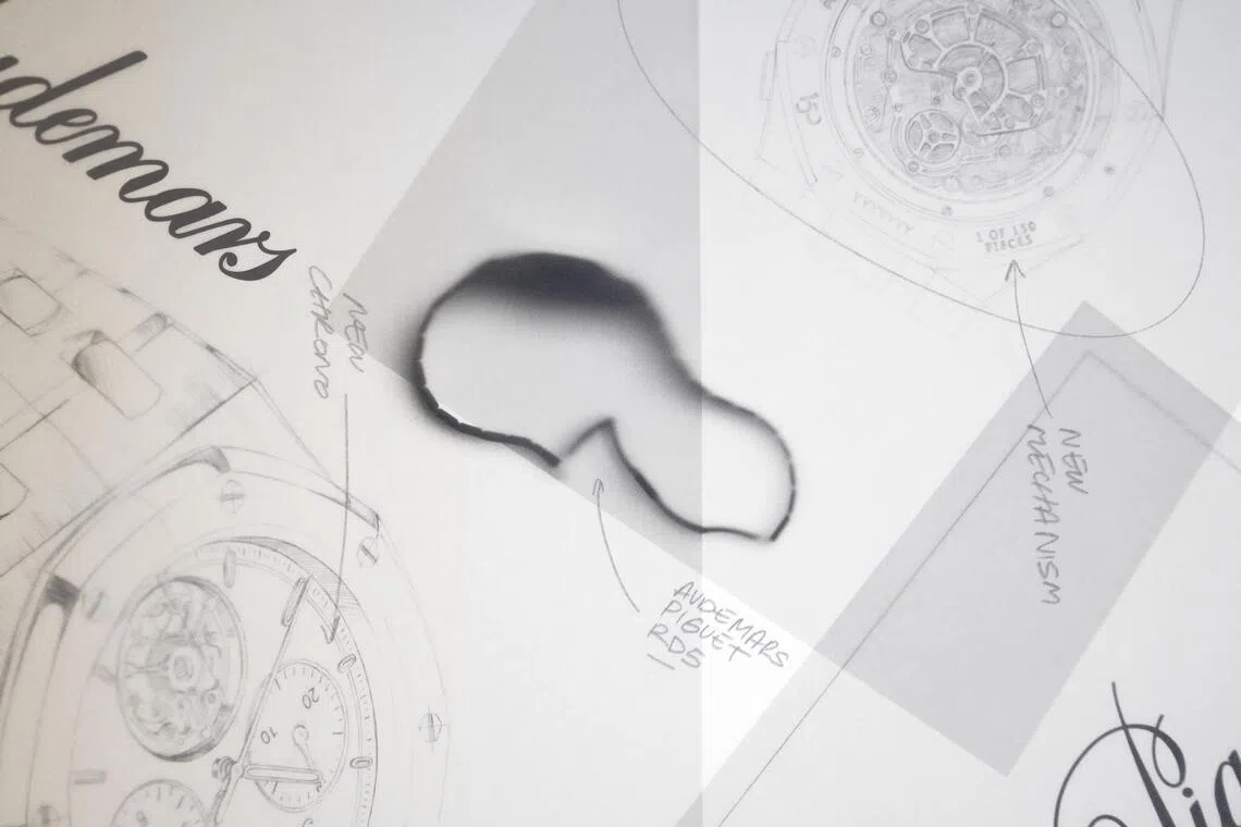 块状金属玻璃的引入让RD#5在材质运用上脱颖而出。（爱彼提供）