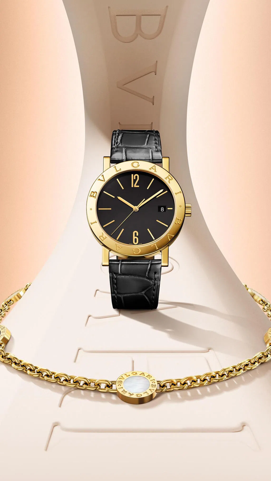 宝格丽Bvlgari Bvlgari在50周年之际推出大理石表盘纪念腕表。（宝格丽提供）
