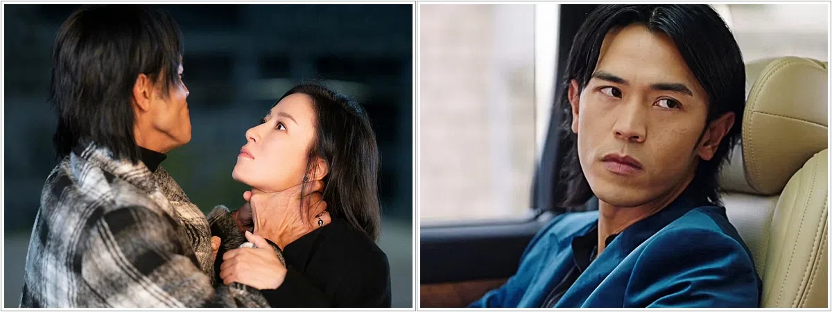 杨茜尧（左图右）赞马志威（左图左、右图）是尽责用心的好演员，她记得马志威的第一场戏得掐着她的颈项，但她完全不会抗拒。