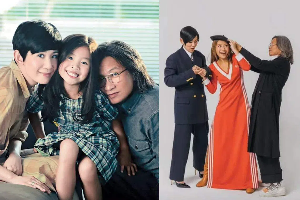 吴君如说，陈可辛在女儿小时跟她洗澡会穿泳裤。（互联网）