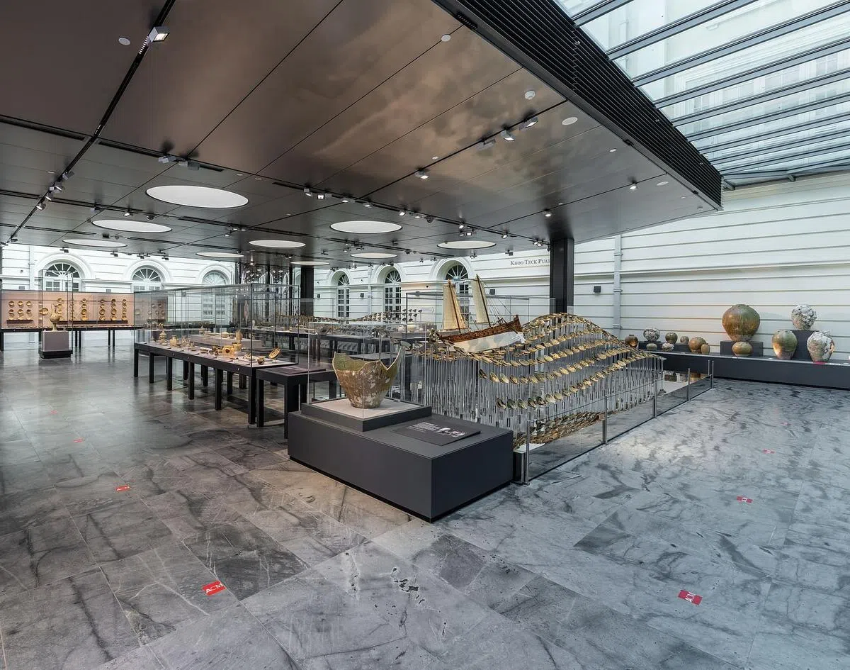 亚洲文明博物馆为黑石号唐代出水文物专设的展厅。（亚洲文明博物馆提供）