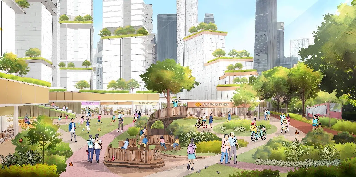 当局未来准备兴建一个与欧南园地铁站衔接的综合用途发展项目，提供各种设施与服务，也会增添休闲空间。（市区重建局提供）