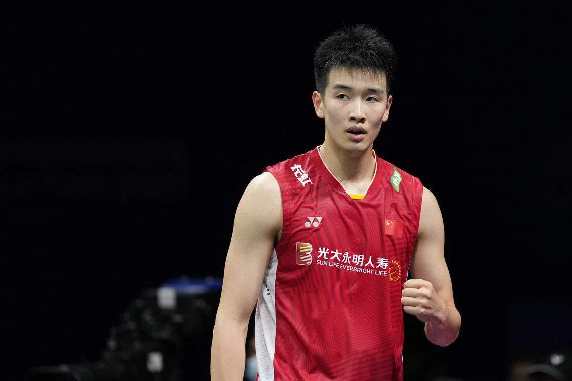 李诗沣是中国男单在印尼公开赛的独苗。（新华社）