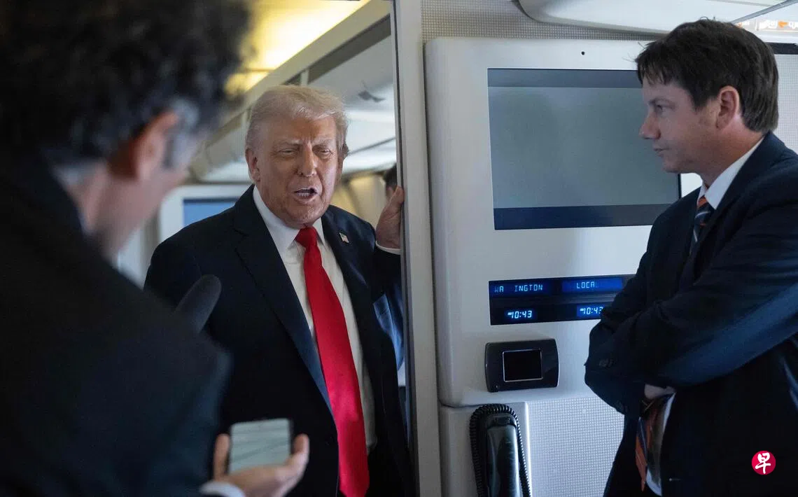 与特朗普专机空中险遇纽约空管怒斥精神航空客机| 联合早报