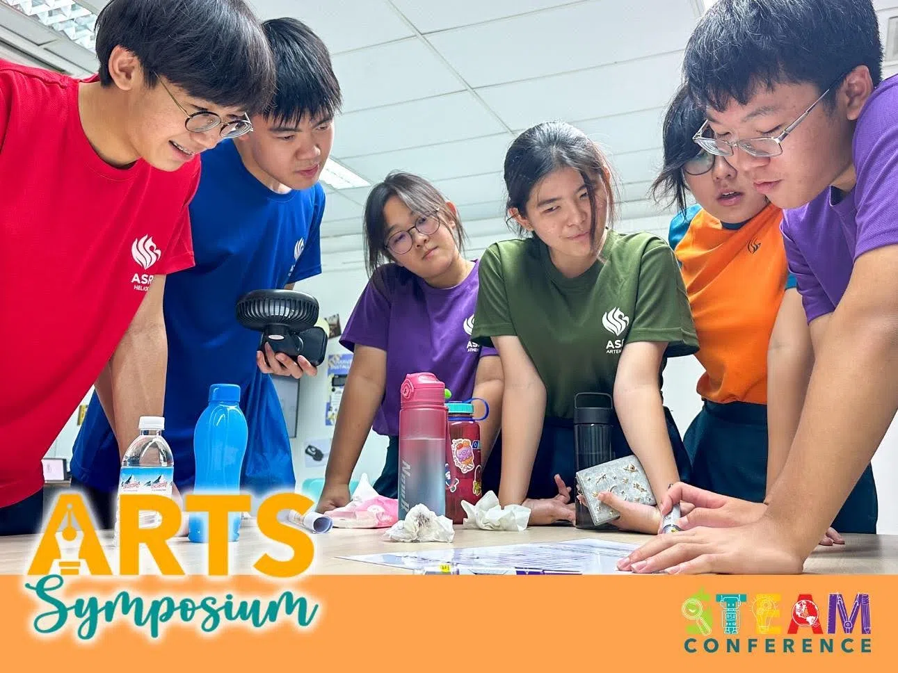 在艺术研讨会上，高一学生积极参与 “生活成本”项目的填字游戏。（安德逊实龙岗初院提供）