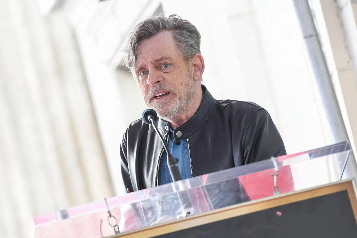 《星球大战》演员哈米尔（Mark Hamill）也通过Instagram发文称，他与妻子和宠物狗已安全逃离位于洛杉矶马利布市（Malibu）的寓所。（法新社档案照片）
