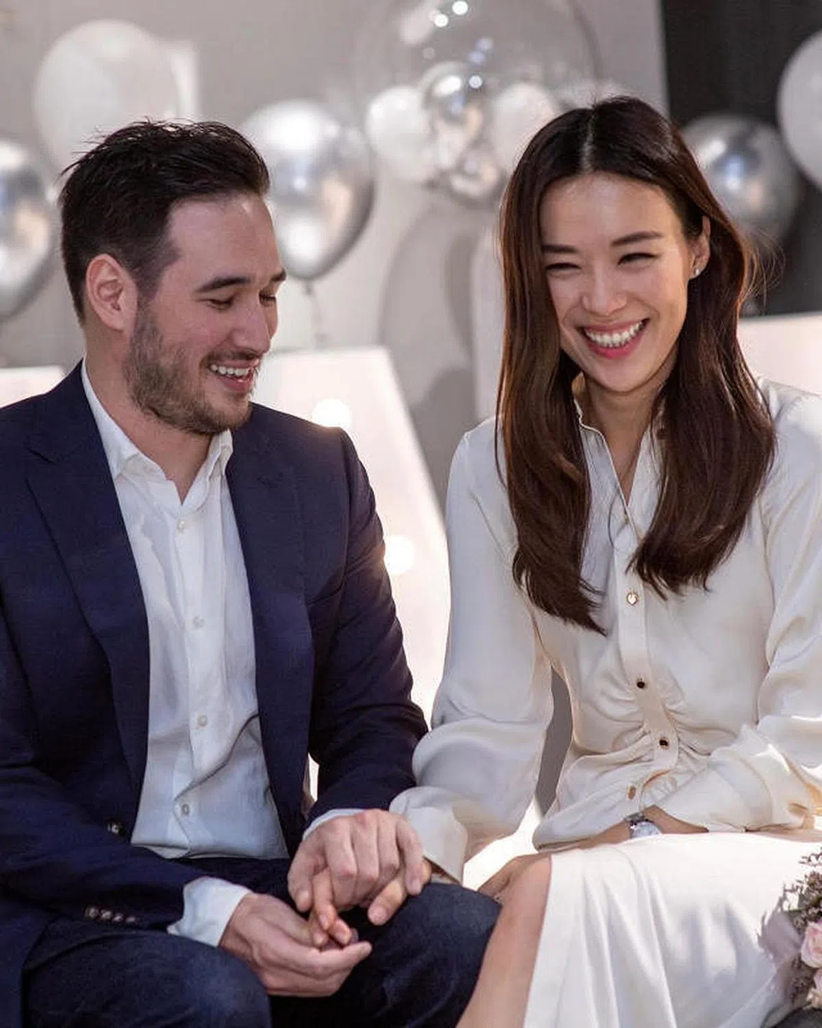 林慧玲与未婚夫。（取自网络）