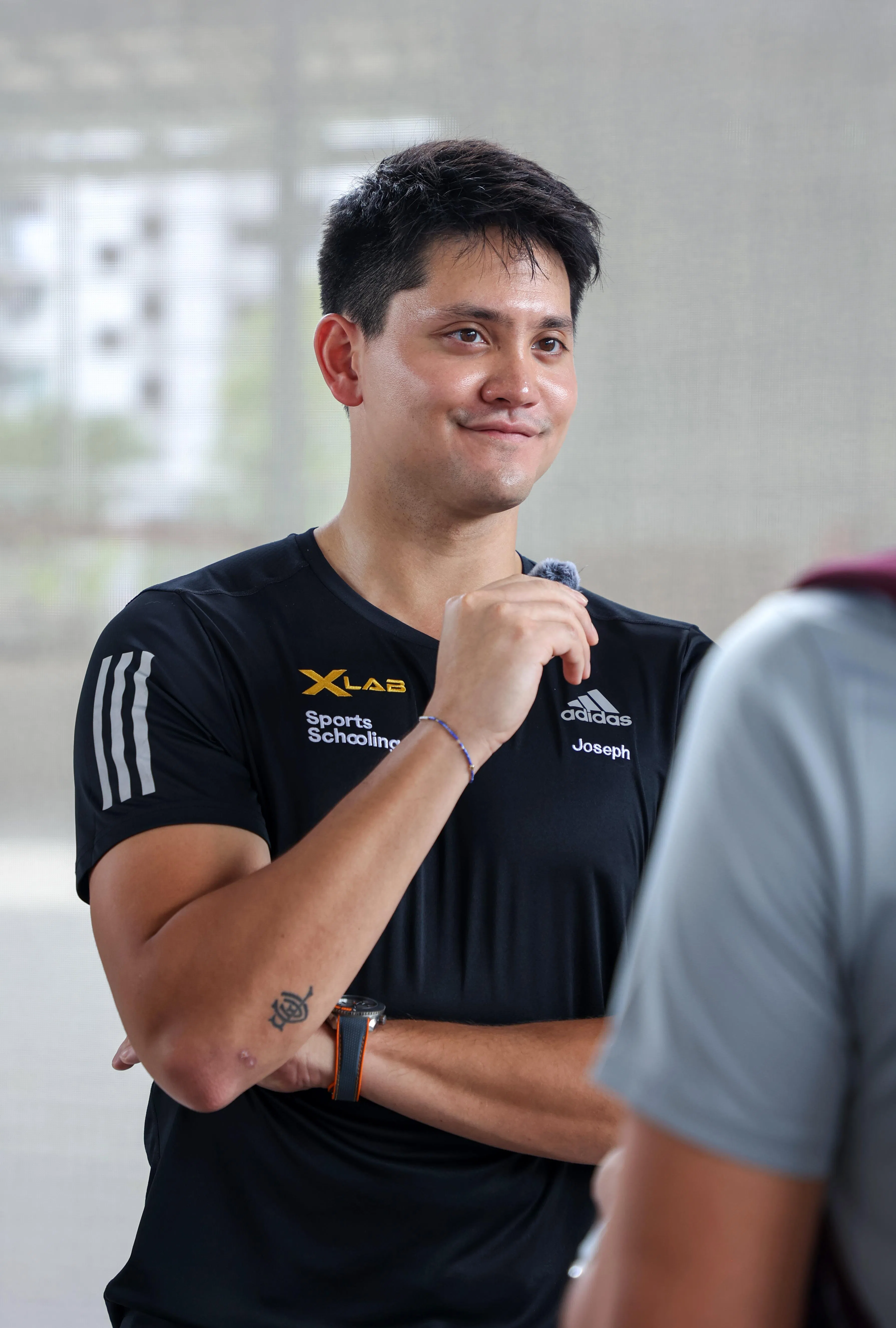 我国蝶王约瑟林也是TSA@Jalan Kayu 媒体预览活动嘉宾。他告诉《联合早报》，已有计划善用这个场地，开办儿童游泳班。（游甯稀摄）