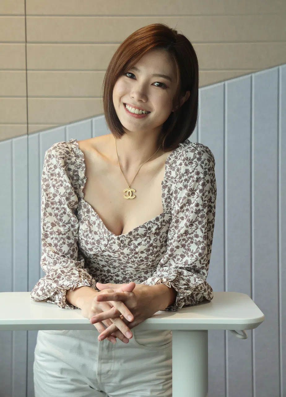 黄晶玲首次在新传媒剧中扛起女主角大旗。（邬福梁摄）