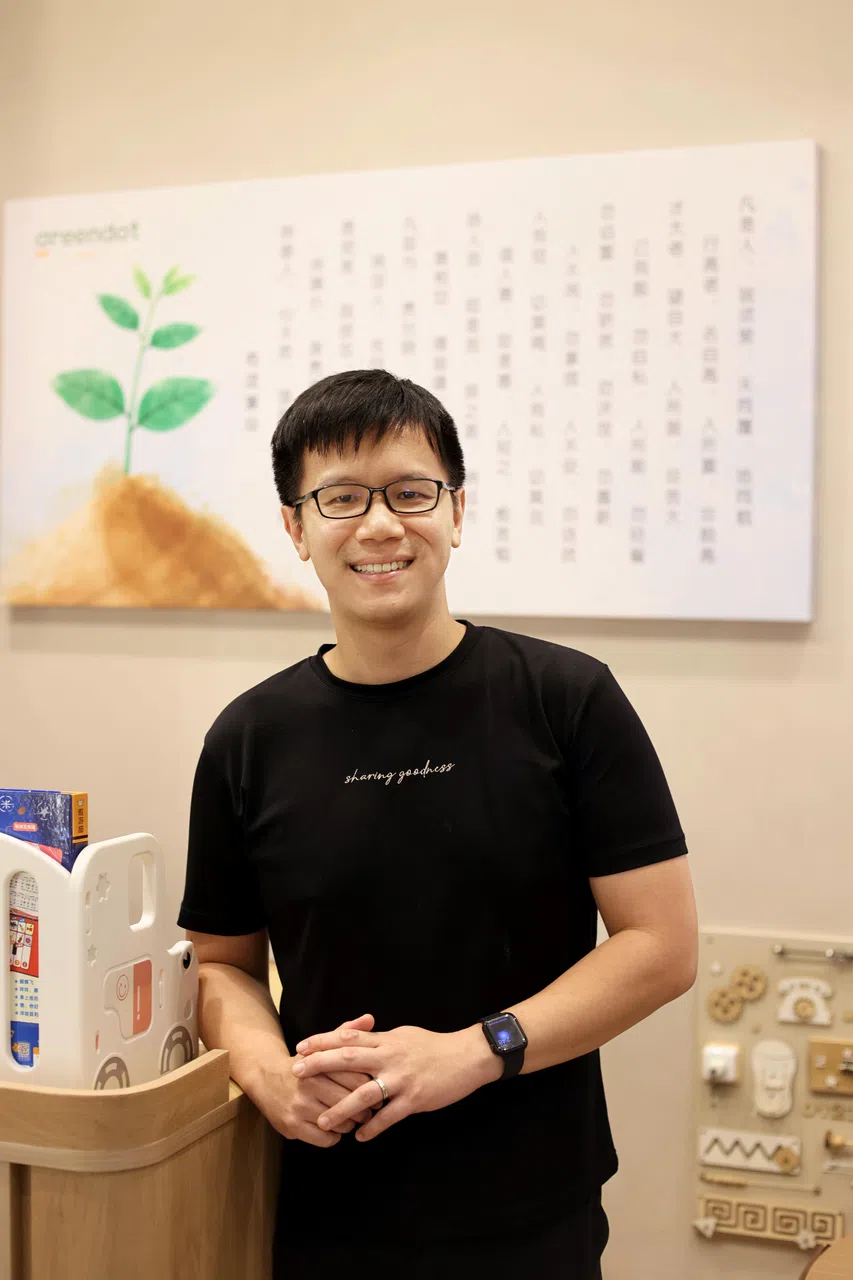 “绿一点”创办人兼总裁傅永鸿：料理好吃，就能在更多人心中播下蔬食的种子。（龙国雄摄）