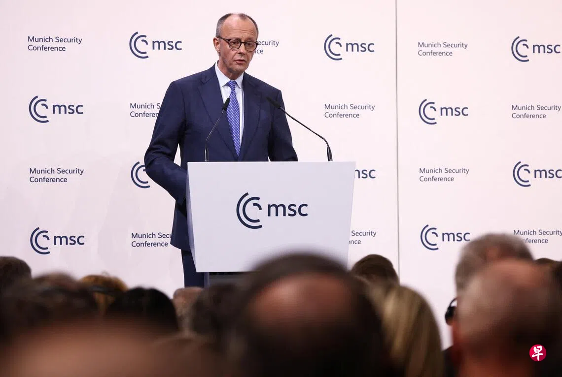 默茨说：“在大国竞争时代，即使大如美国也无法独断专行。作为北约的一员不仅是欧洲的竞争优势，也是美国的竞争优势。” （路透社）