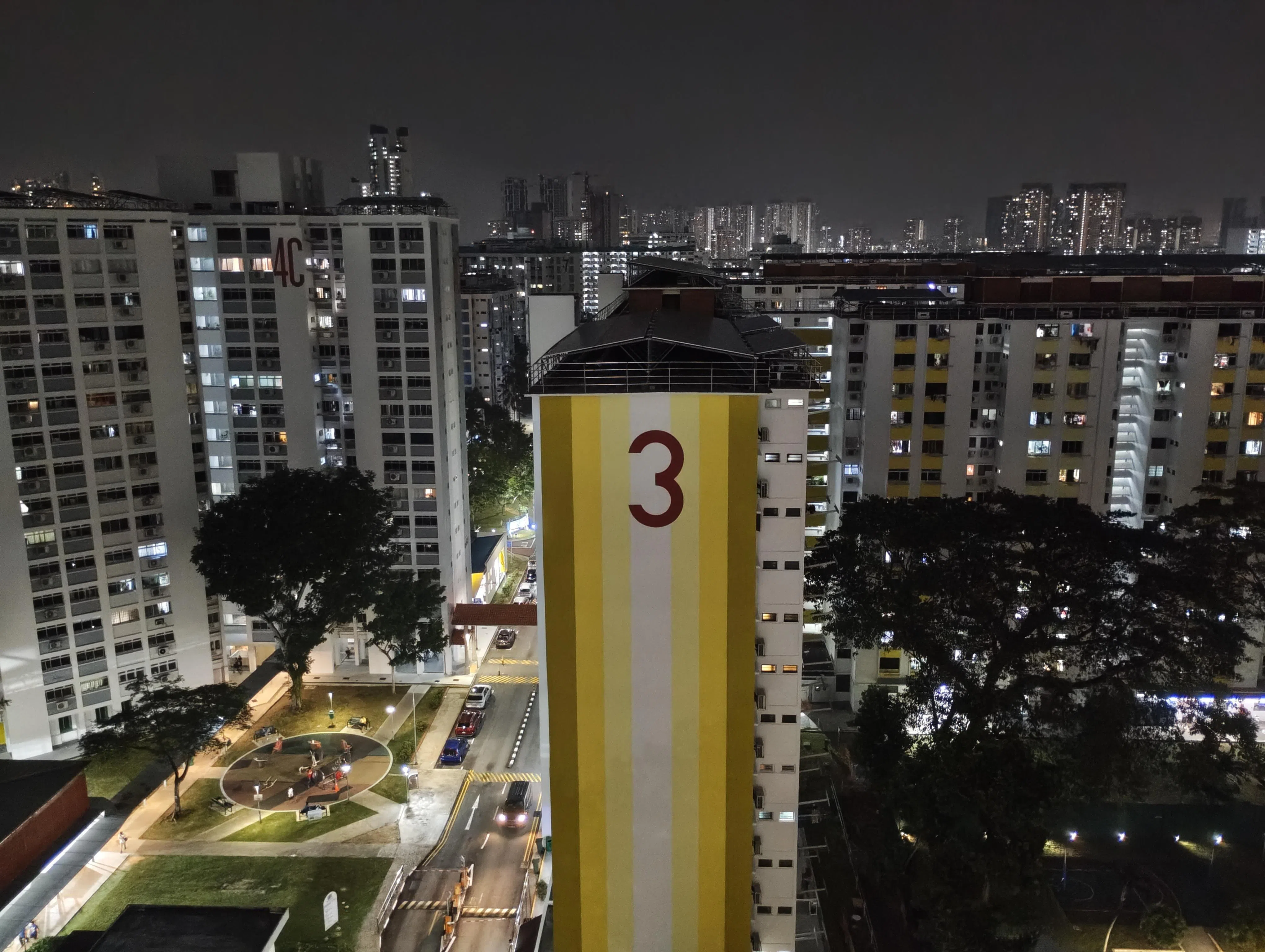 夜拍的整体曝光尚可，但树叶等细节容易糊成一片。（黄少伟摄）