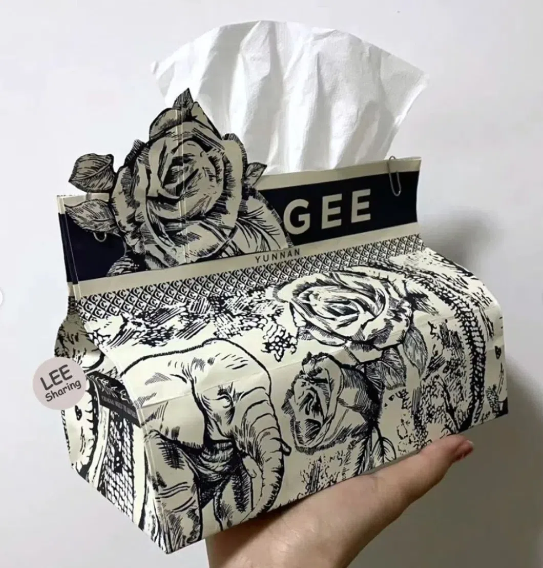 霸王茶姬纸袋还能制成纸巾盒。（互联网）