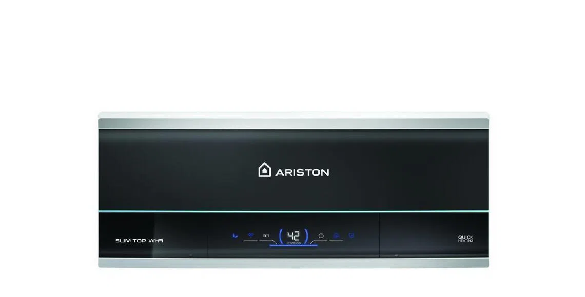 Ariston智能热水器可连接Ariston应用、Alexa及谷歌助手，功能涵盖能耗监测与语音控制。（商家提供）