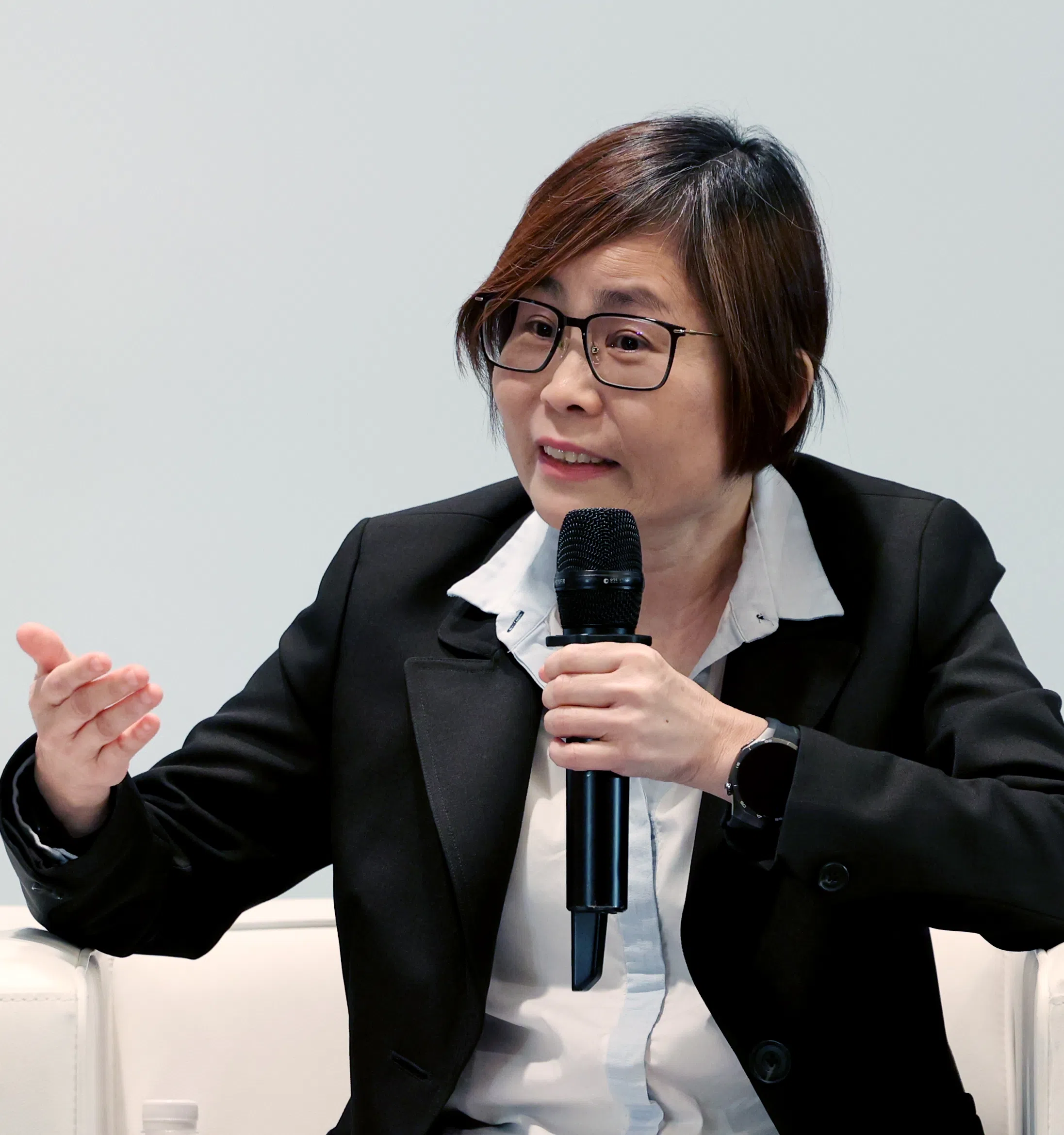 义工王新凤。（庄耿闻摄）