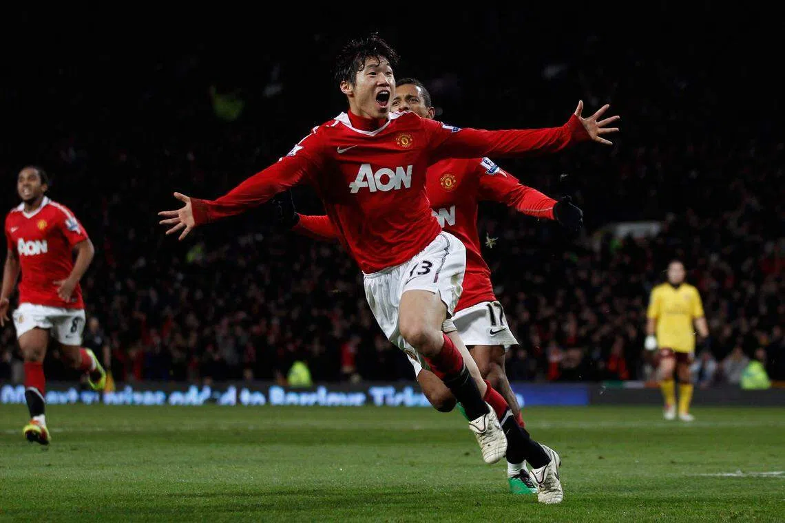 在曼联时期的朴智星对球会贡献良多。（互联网）