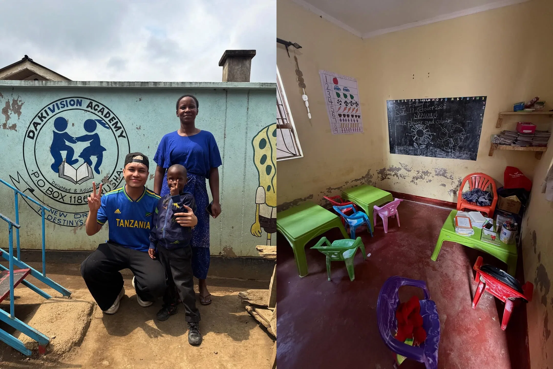 菲道尔今年10月到坦桑尼亚的一所学校做义工。（取自菲道尔IG）