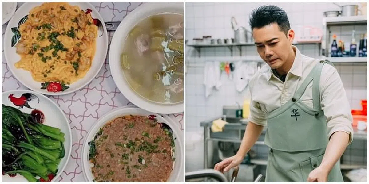 谢天华第一次煮出四道菜，两胜两负。（视频截图）