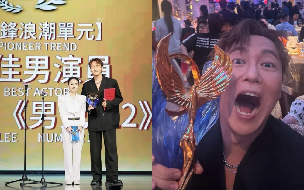 赖宇涵飞到澳门出席颁奖典礼，并代李国煌领奖。（取自赖宇涵IG）