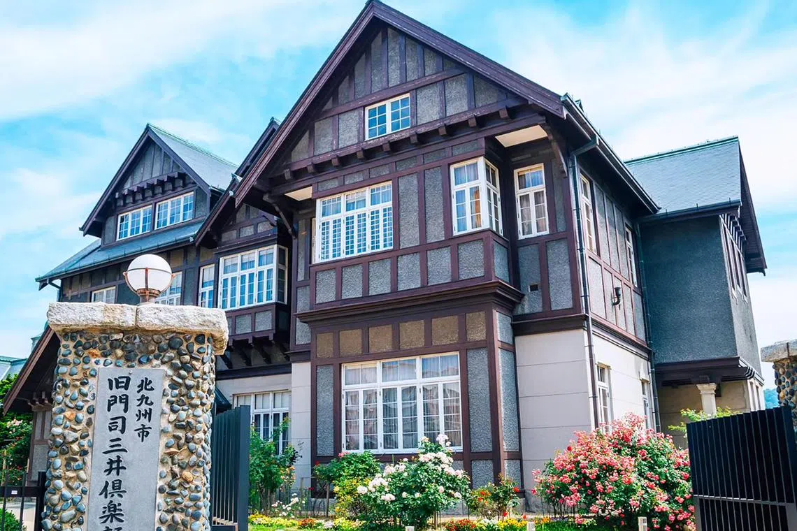 物理学家爱因斯坦夫妇曾在1922年入住旧门司三井俱乐部一晚。（蓝天游摄）