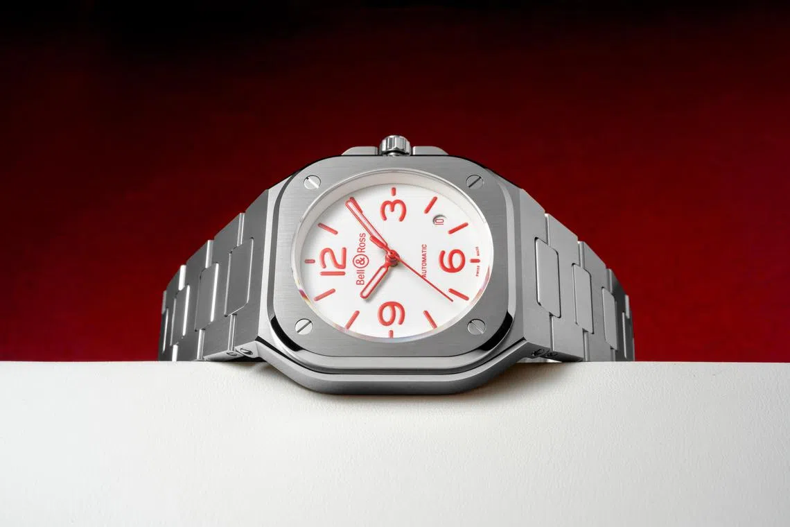 柏莱士BR-05 Sincere White Lum特别版，首次采用“Full Lum”全夜光表盘。（柏莱士提供）