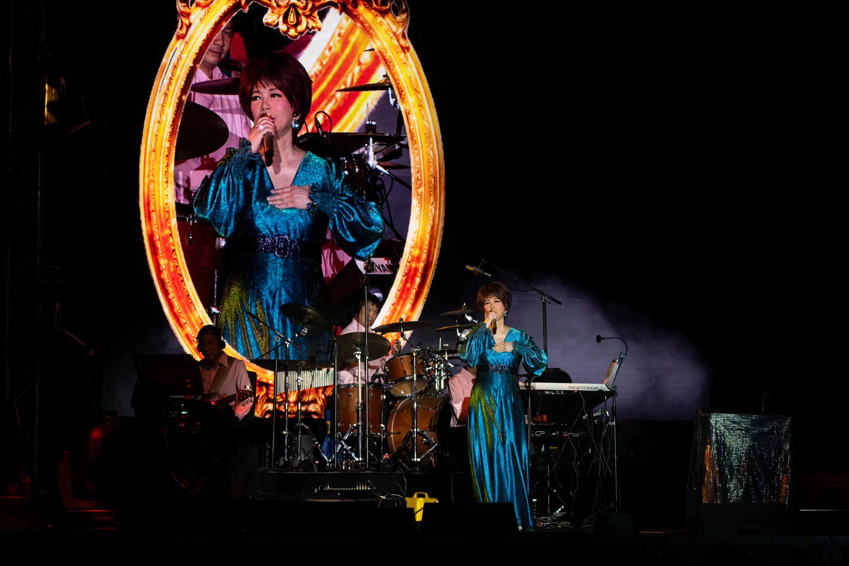 蔡琴演唱时，两次感动落泪。（Live Nation提供）