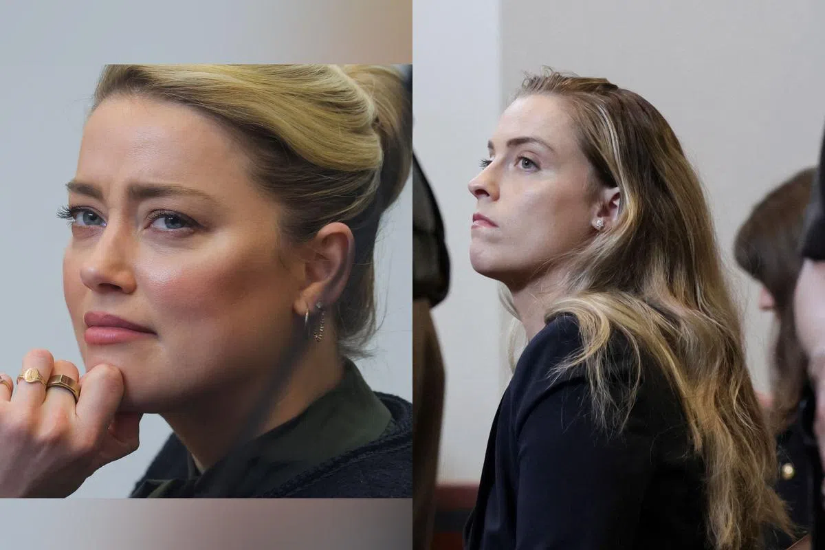 Amber Heard（左）指控是因为怕Johnny Depp伤害其妹妹Whitney Henriquez（右）所以才动手打了Johnny Depp（图/法新社）。